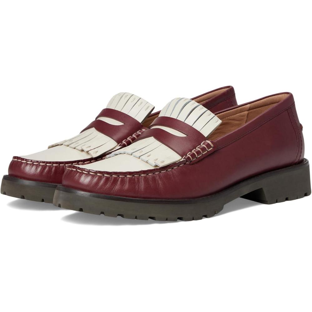 image:imageCole Haan Womens Treena Lug Kiltie LoafersBlack Garnet Leather