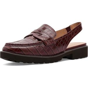 Cole Haan Women’s Gwendolyn Penny Sling(Mahogany Crocodile Print Leather)