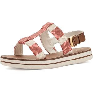 Cole Haan Women’s Pinch Long-Weekender(Summer Fig & Natural Stripe Canvas/British Tan Leather)