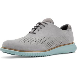 Cole Haan Men’s 2.Zerogrand Laser Wingtip Oxfords(Ultimate Gray Suede/Ironstone)