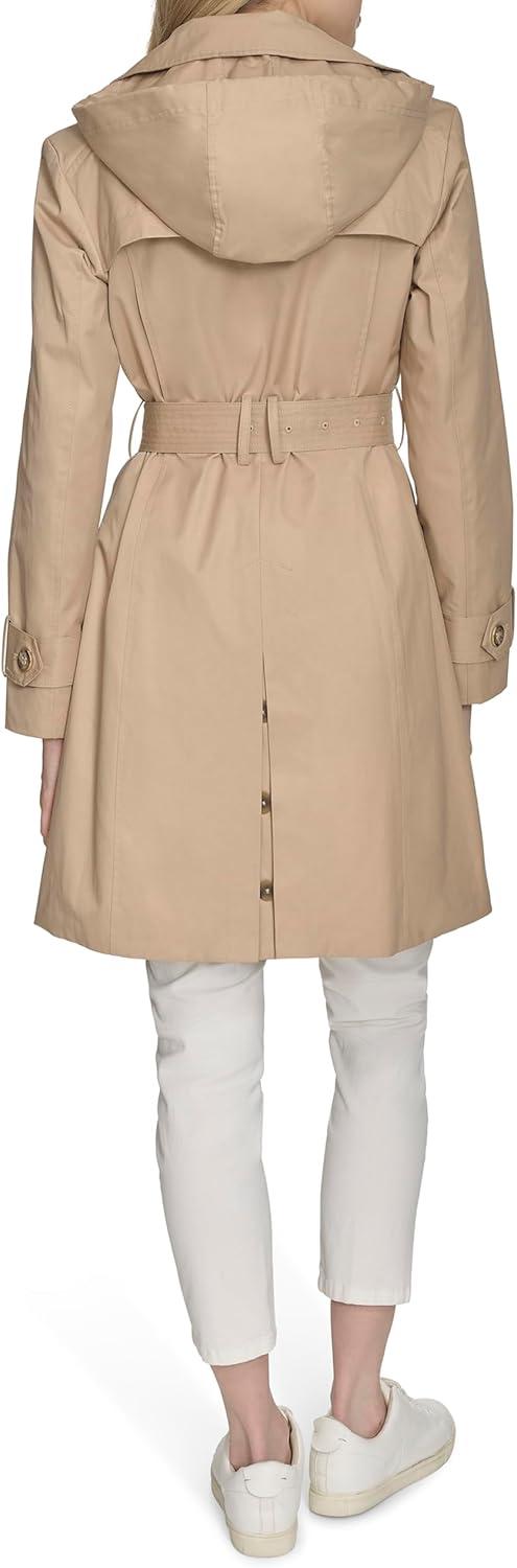 image:imageCole Haan Womens DB Trench With Hood Classic JacketKhaki