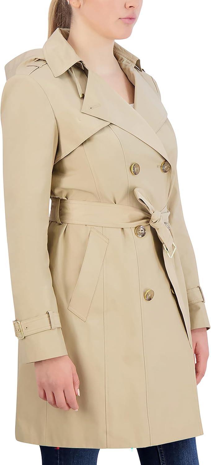 image:imageCole Haan Womens Double Breasted Trench CoatKhaki