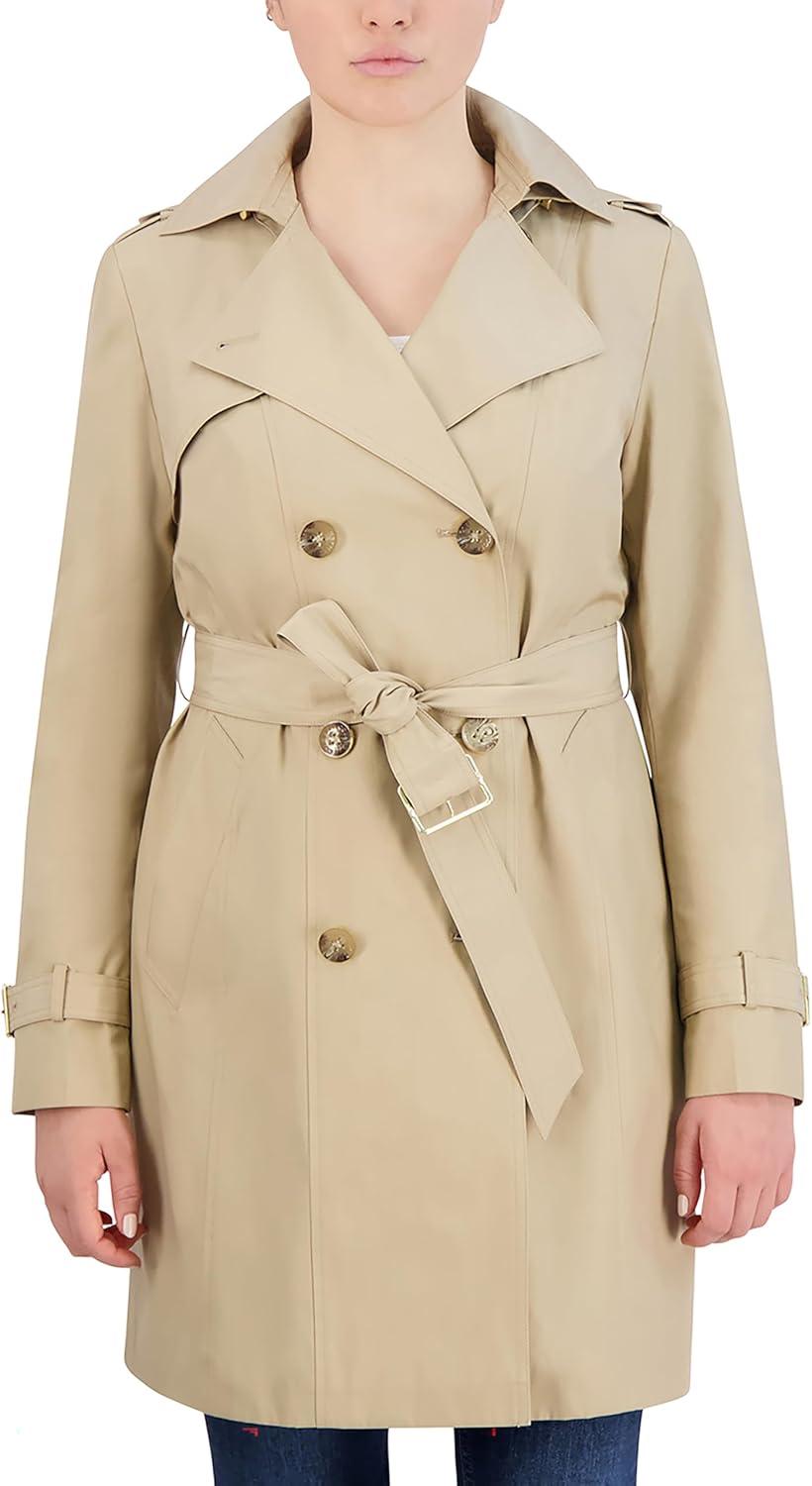 image:imageCole Haan Womens Double Breasted Trench CoatKhaki
