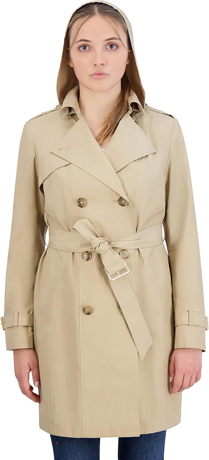 image:imageCole Haan Womens Double Breasted Trench CoatKhaki