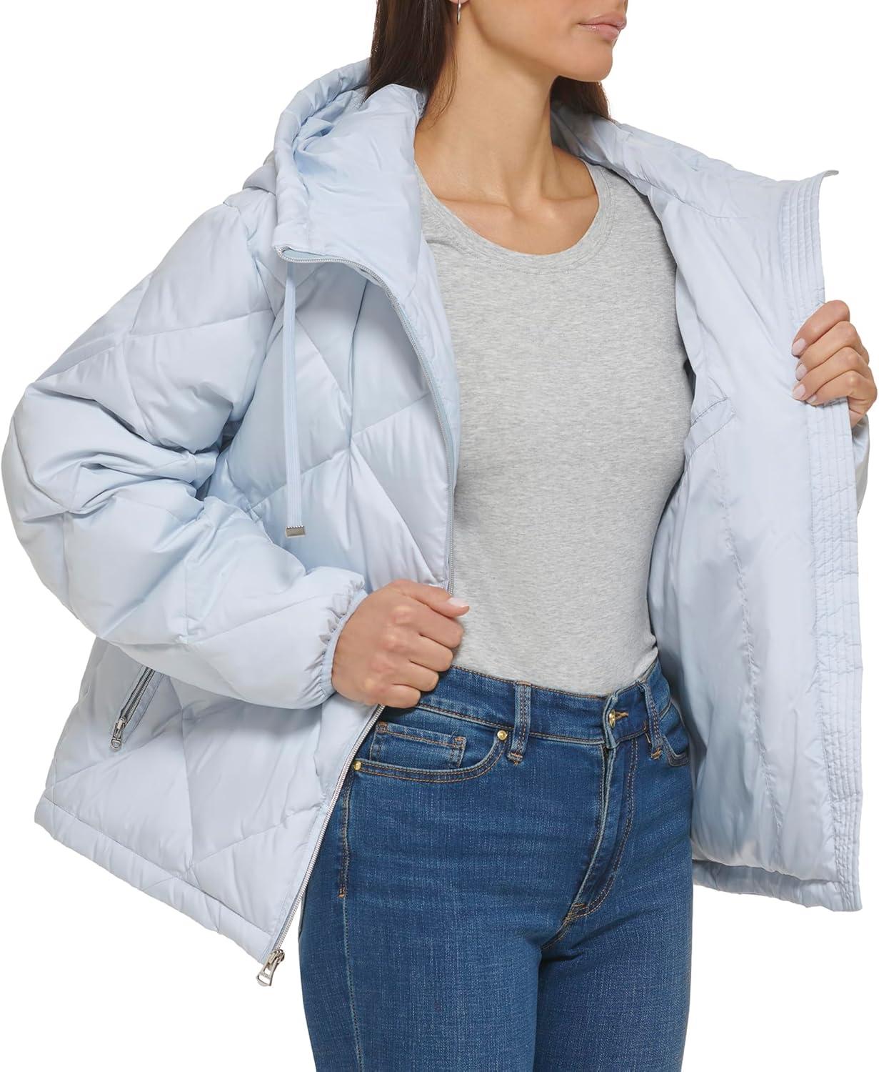 image:imageCole Haan Womens Essential Diamond Quilted JacketArctic Ice