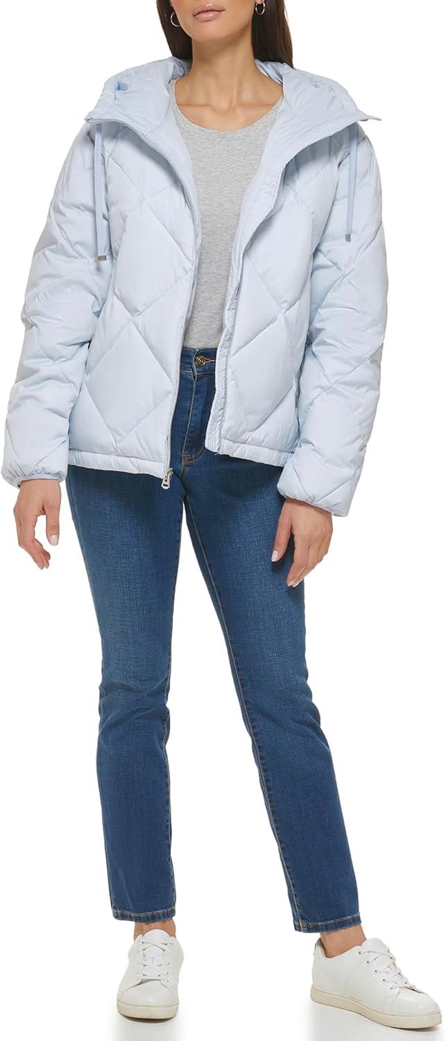 image:imageCole Haan Womens Essential Diamond Quilted JacketArctic Ice
