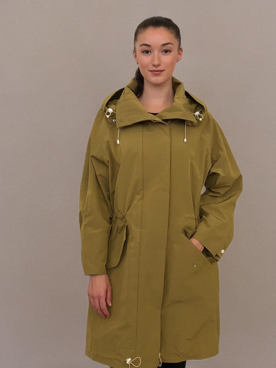 image:imageCole Haan Womens Parka Nylon Crinkle CoatKhaki