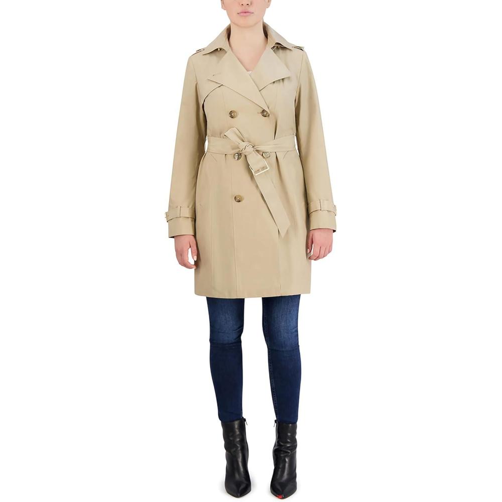 image:imageCole Haan Womens Double Breasted Trench CoatKhaki