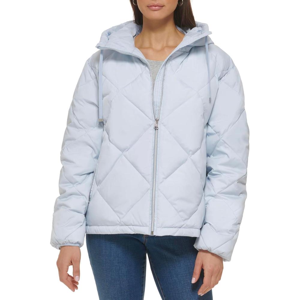 image:imageCole Haan Womens Essential Diamond Quilted JacketArctic Ice
