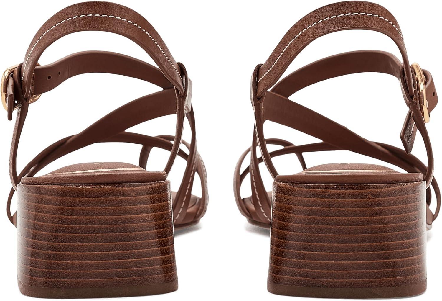 image:imageCole Haan Womens Dillon Block Heel ThongBritish Tan LeatherIvory