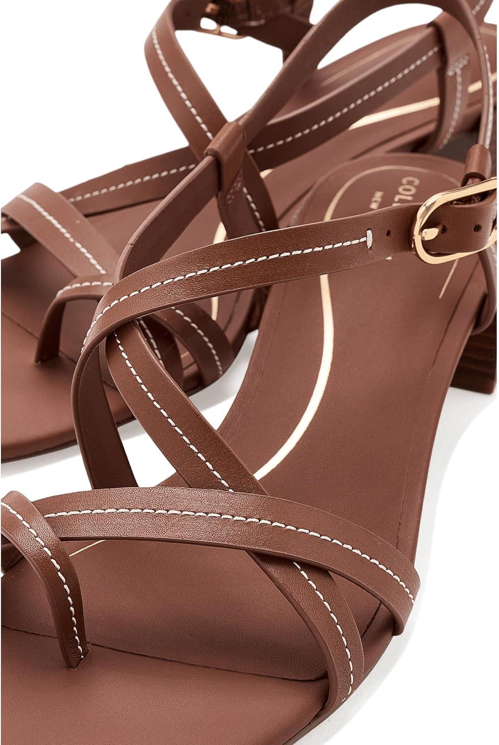image:imageCole Haan Womens Dillon Block Heel ThongBritish Tan LeatherIvory