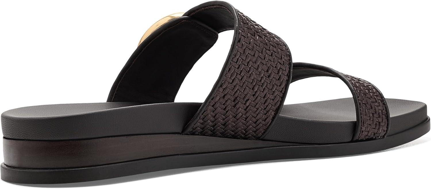 image:imageCole Haan Womens Oaklynn Double Band FootbedDark Brown Raffia
