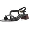 Black Glossy Snake Print Leather