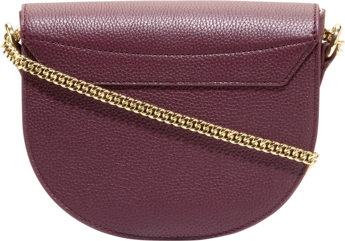 image:imageCole Haan Womens Evie Leather Chain Saddle BagBlack Garnet