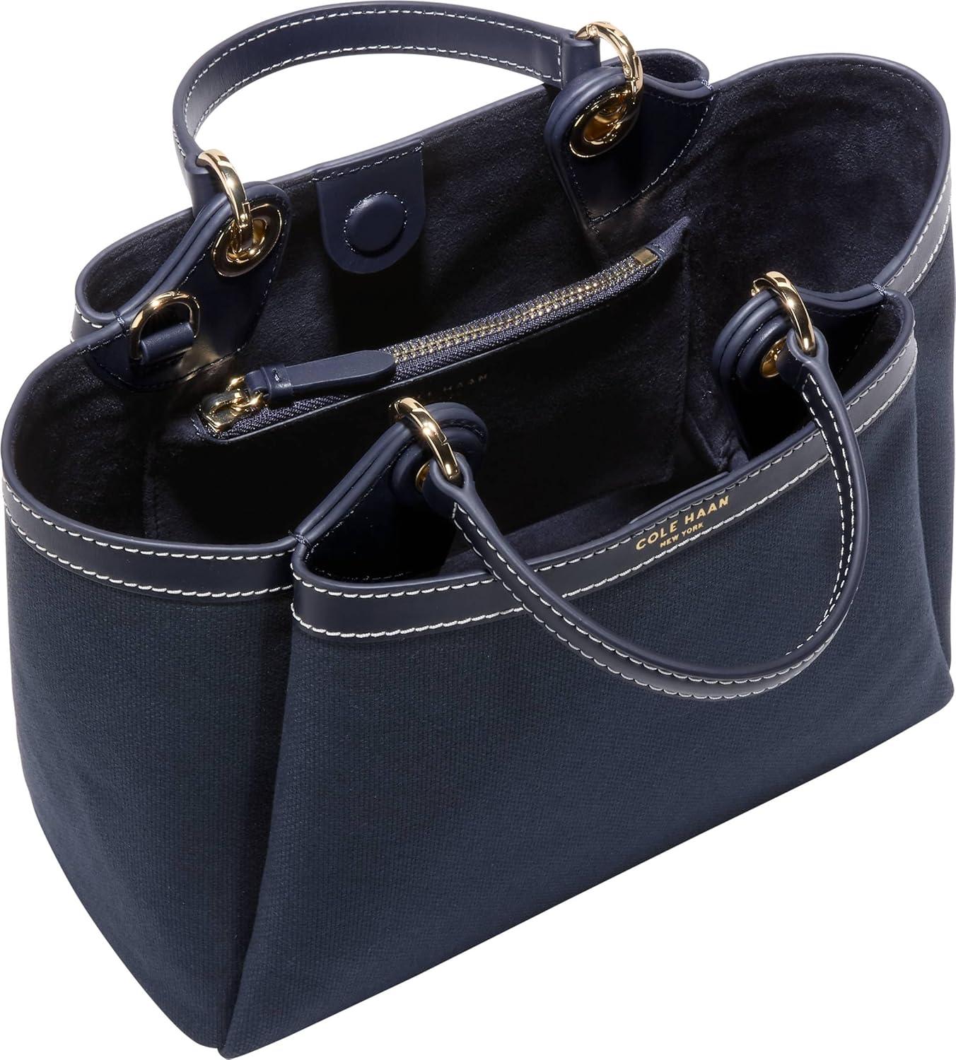 image:imageCole Haan Womens Midtown Small CrossbodyMidnight Moon Canvas