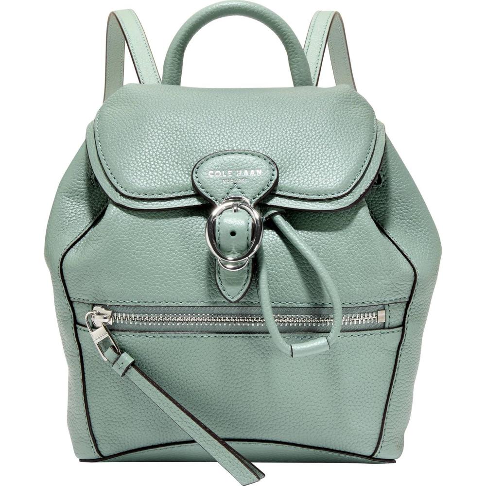 image:imageCole Haan Womens Backpack  Alexandria Small Flap Backpack RaffiaChocolateLily Pad