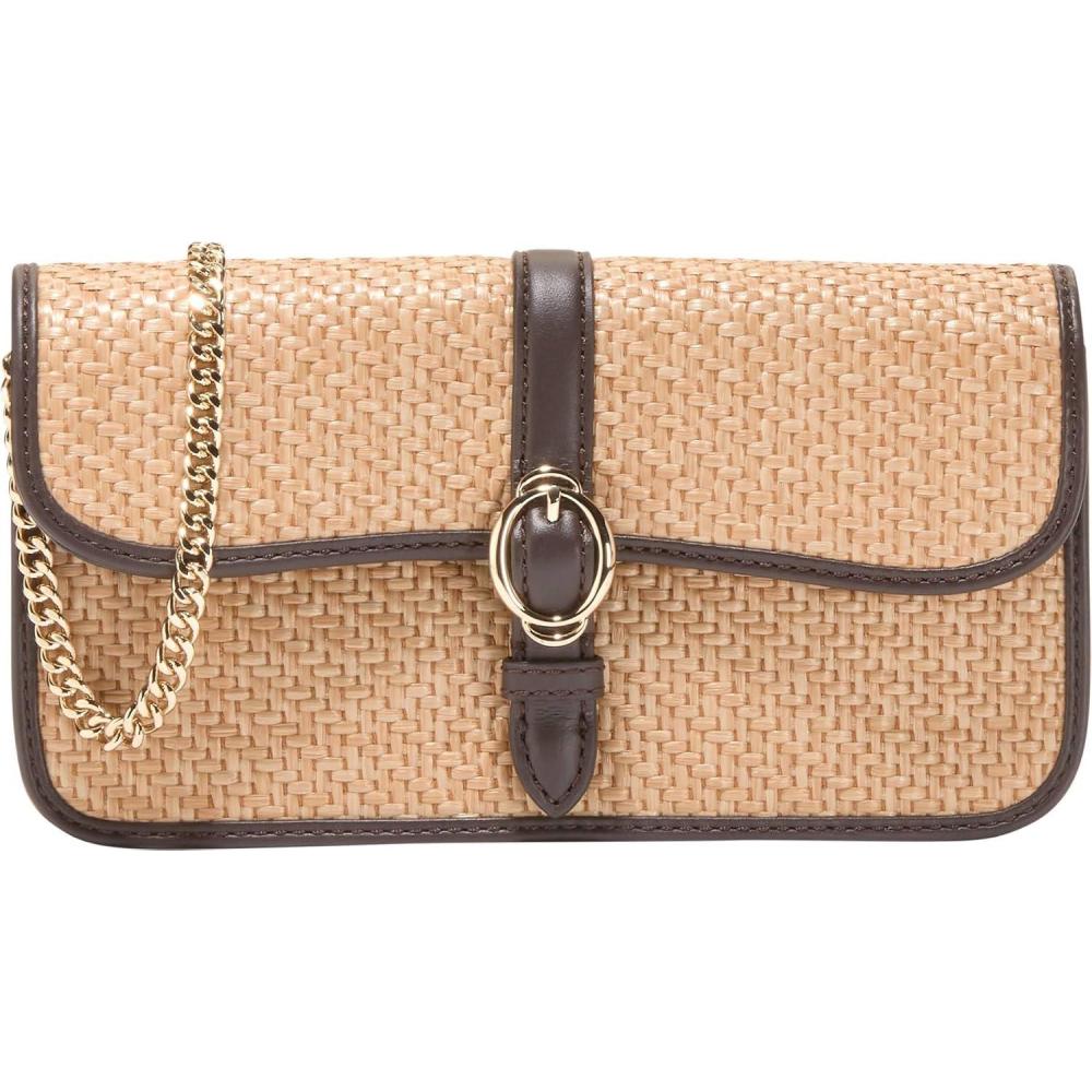 image:imageCole Haan Womens Wallet Alexandria WalletonaChainRaffiaDark Chocolate