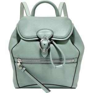 Cole Haan Women’s Backpack – Alexandria Small Flap Backpack, Raffia/Chocolate(Lily Pad)