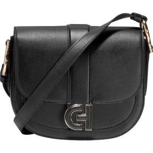 Cole Haan womens Essential Leather Mini Saddle Bag(Black)