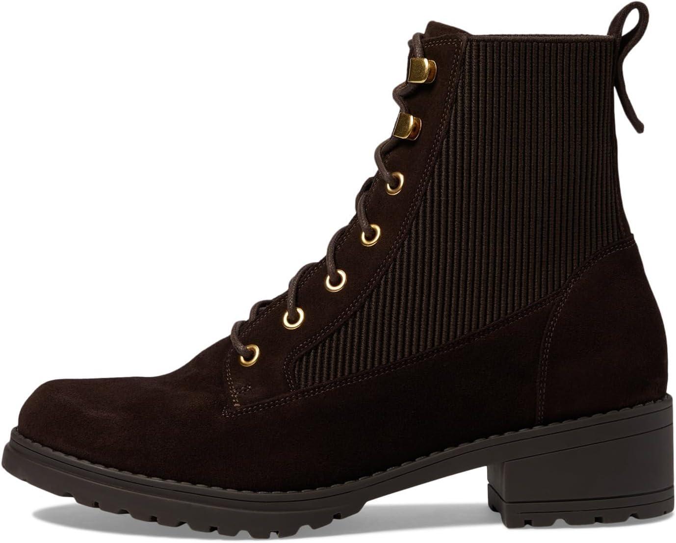image:imageCole Haan Womens Camea CombatCh Dk Chocolate SdeTonal Stretch Knit