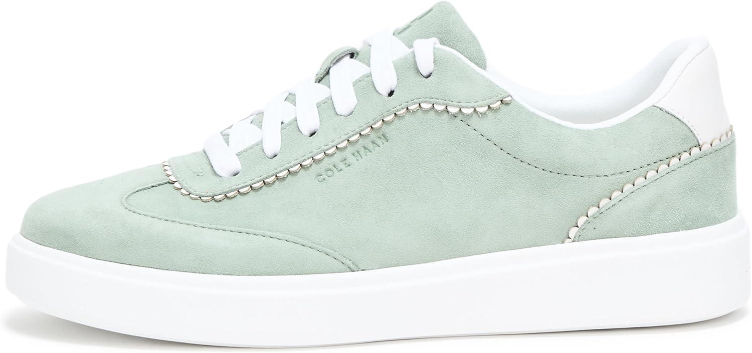 image:imageCole Haan Womens Grand Crosscourt ArloweLily Pad SuedeWhite Suede