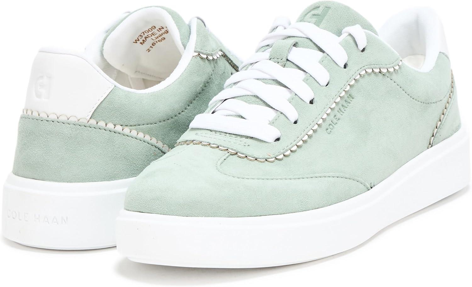 image:imageCole Haan Womens Grand Crosscourt ArloweLily Pad SuedeWhite Suede