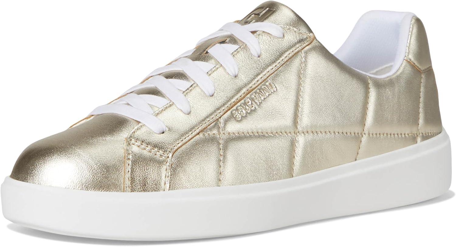 image:imageCole Haan Womens Grand Crosscourt DailySoft Gold Quilted LeatherWhite