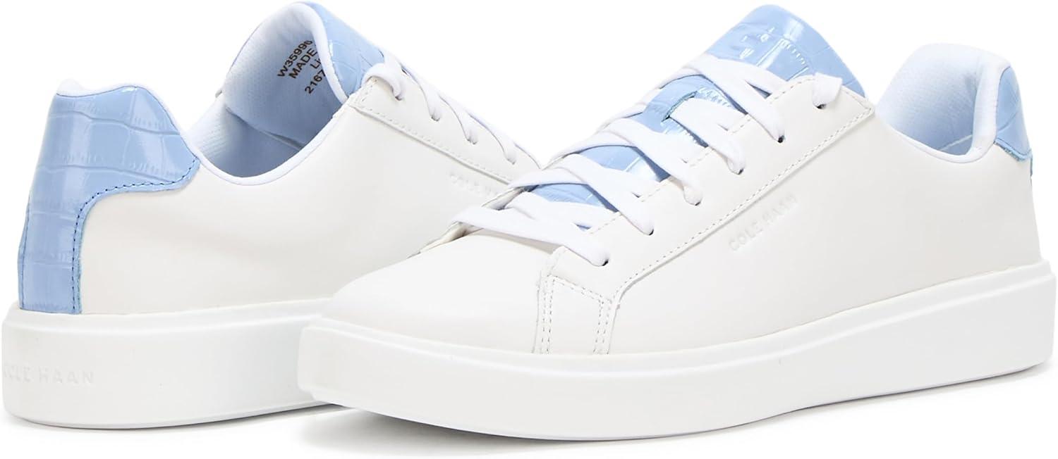 image:imageCole Haan Womens Grand Crosscourt DailyWhite LeatherHydrangea Crocodile Print Leather