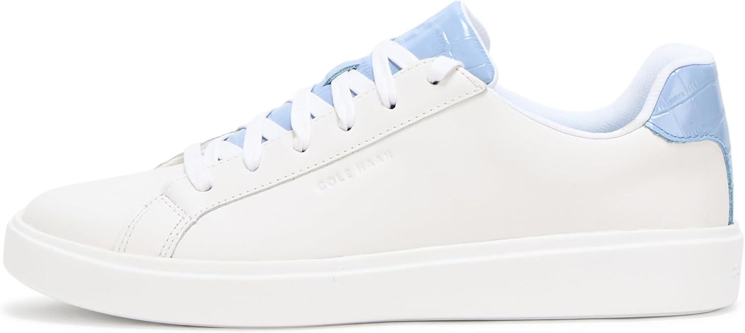 image:imageCole Haan Womens Grand Crosscourt DailyWhite LeatherHydrangea Crocodile Print Leather