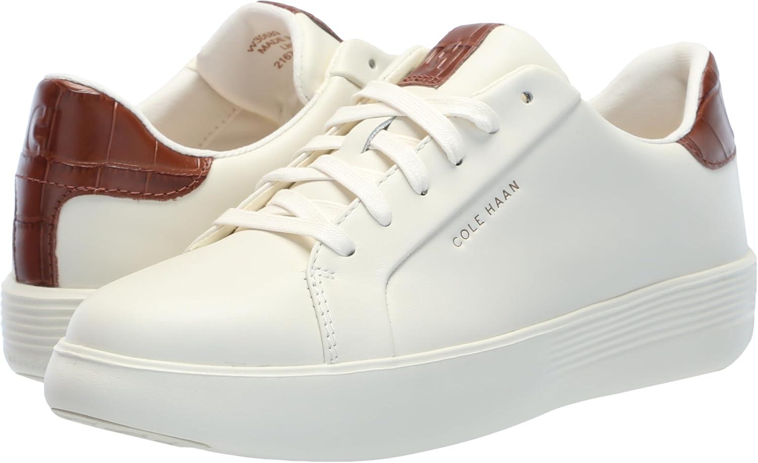 image:imageCole Haan Womens Grand Crosscourt Joy PlatformIvoryDark Cuoio Crocodile Print