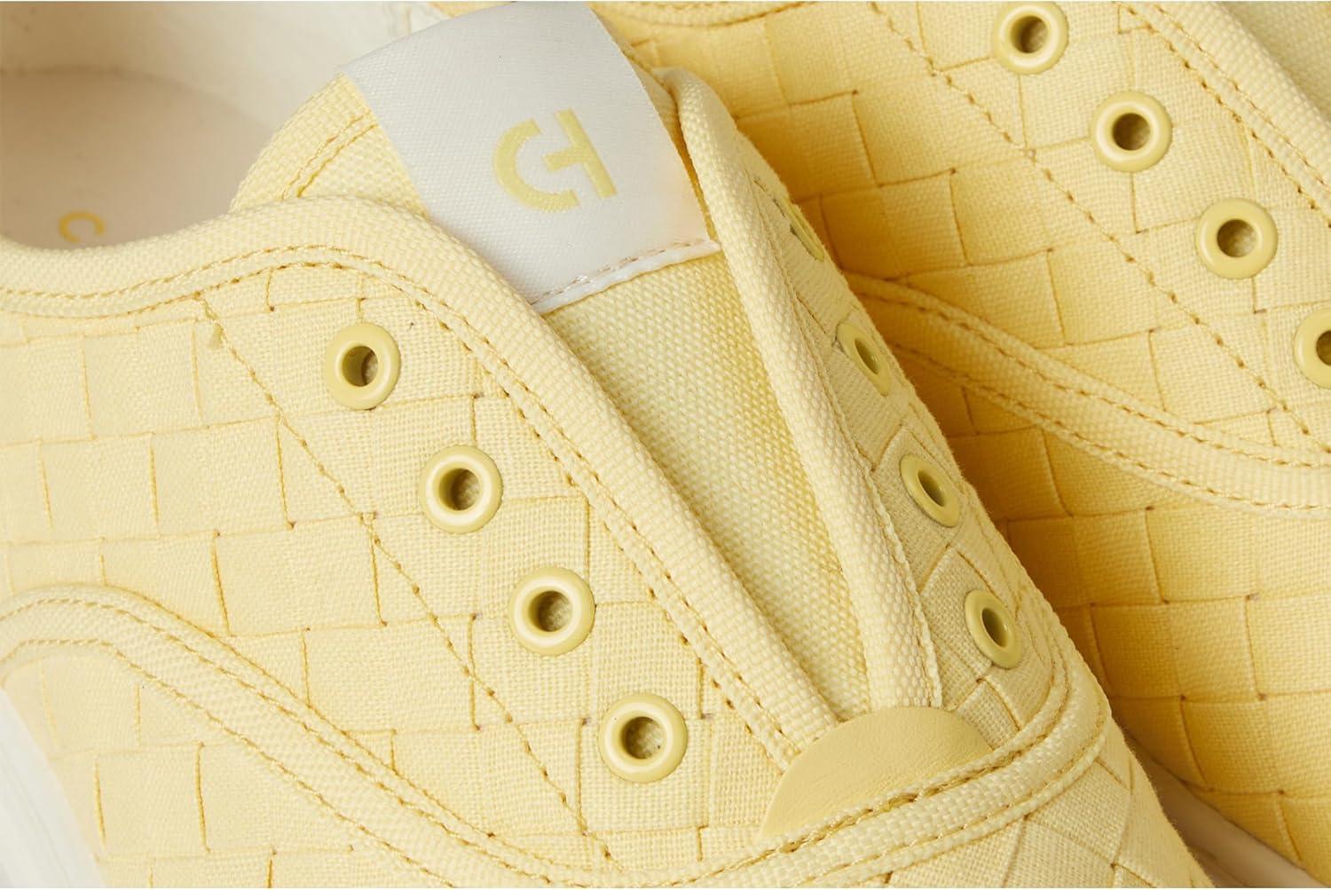 image:imageCole Haan Womens Grandpro HarborPale Banana Woven CanvasLeatherIvory