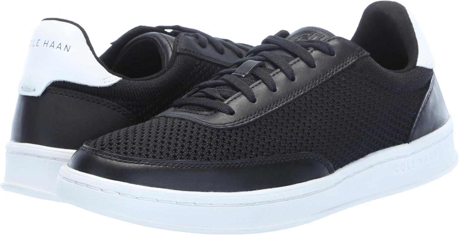 image:imageCole Haan Womens Grandpro LeisureBlack KnitLeatherWhite