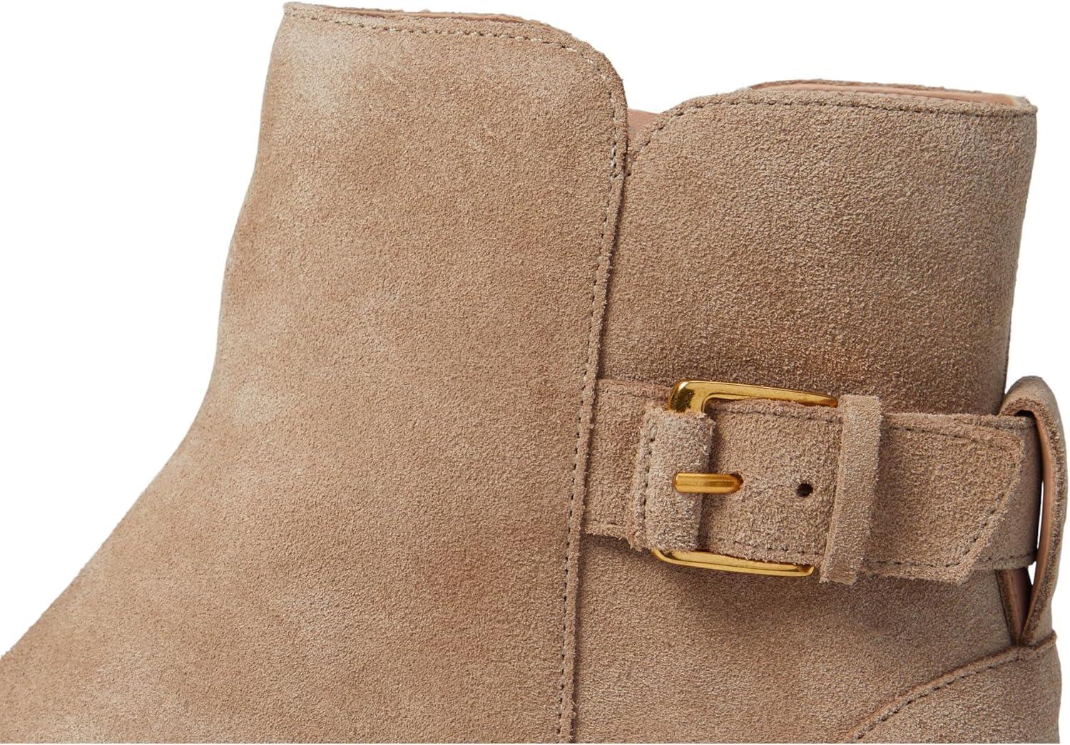 image:imageCole Haan Womens Hampshire Buckle AnkleDark Latte SuedeLight WhiskeyDark Gumt