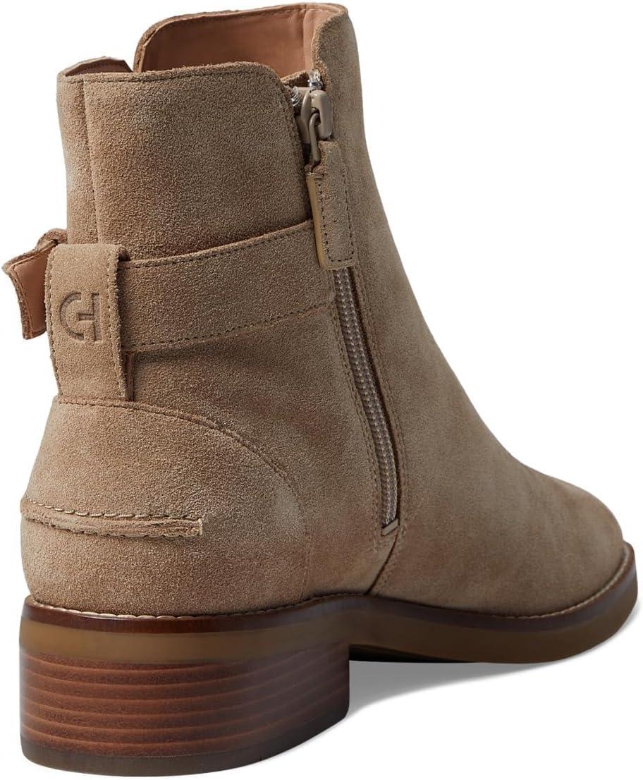 image:imageCole Haan Womens Hampshire Buckle AnkleDark Latte SuedeLight WhiskeyDark Gumt