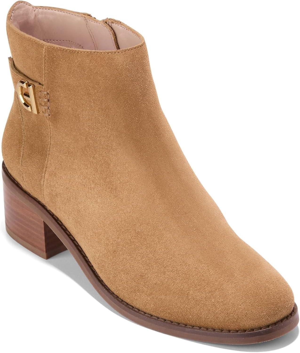 image:imageCole Haan Womens Holis Buckle AnkleGolden Toffee Suede