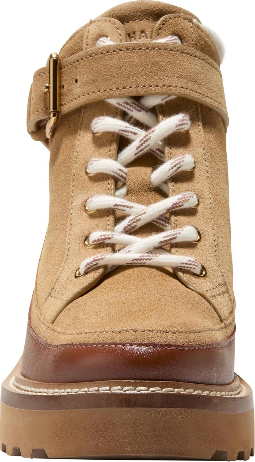 image:imageCole Haan Womens Shibley Waterproof LaceupCh Golden Honey Suede Wp
