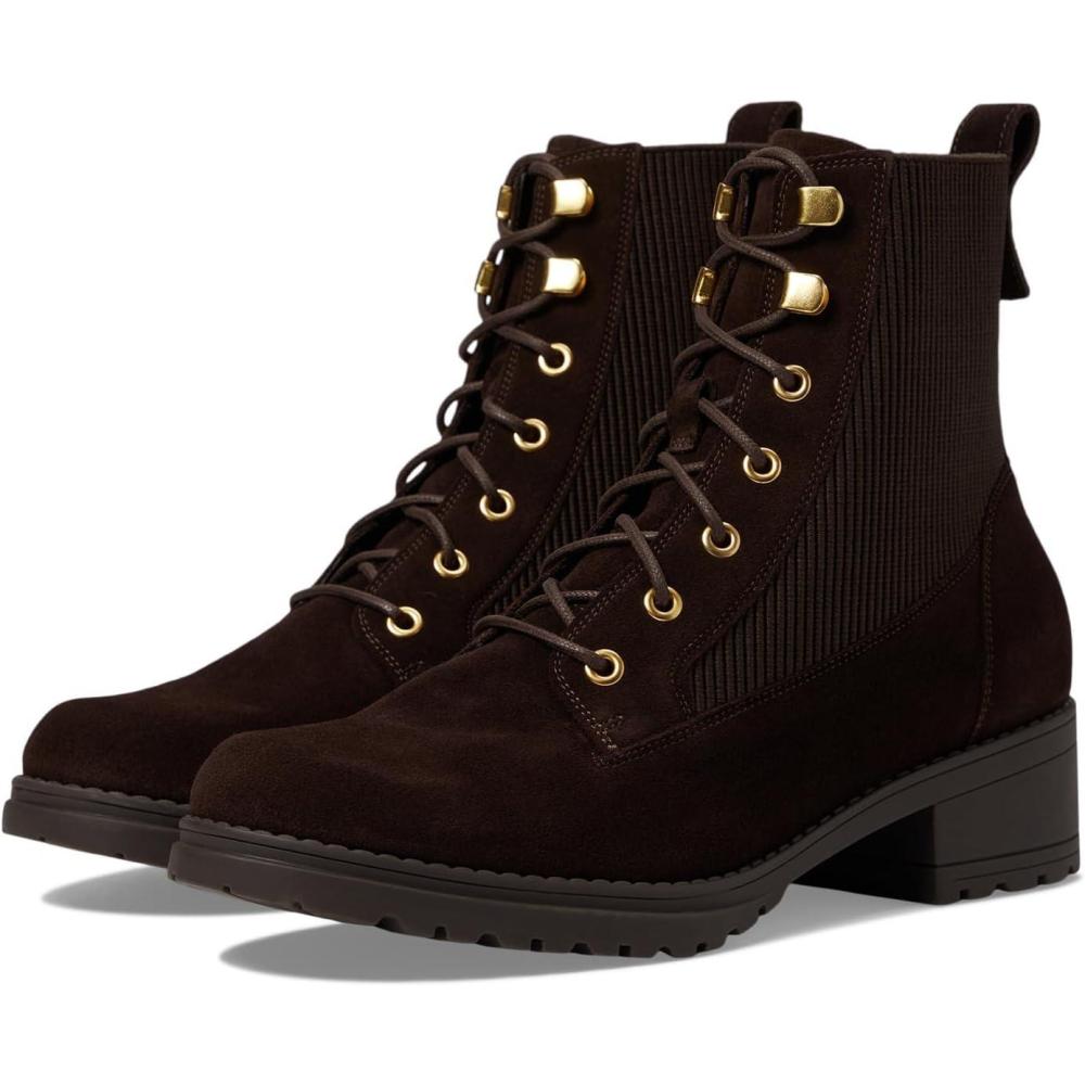 image:imageCole Haan Womens Camea CombatCh Dk Chocolate SdeTonal Stretch Knit