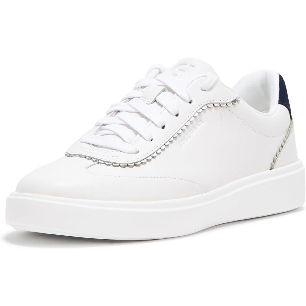 image:imageCole Haan Womens Grand Crosscourt ArloweWhite LeatherCh Midnight Moon SdeSilver