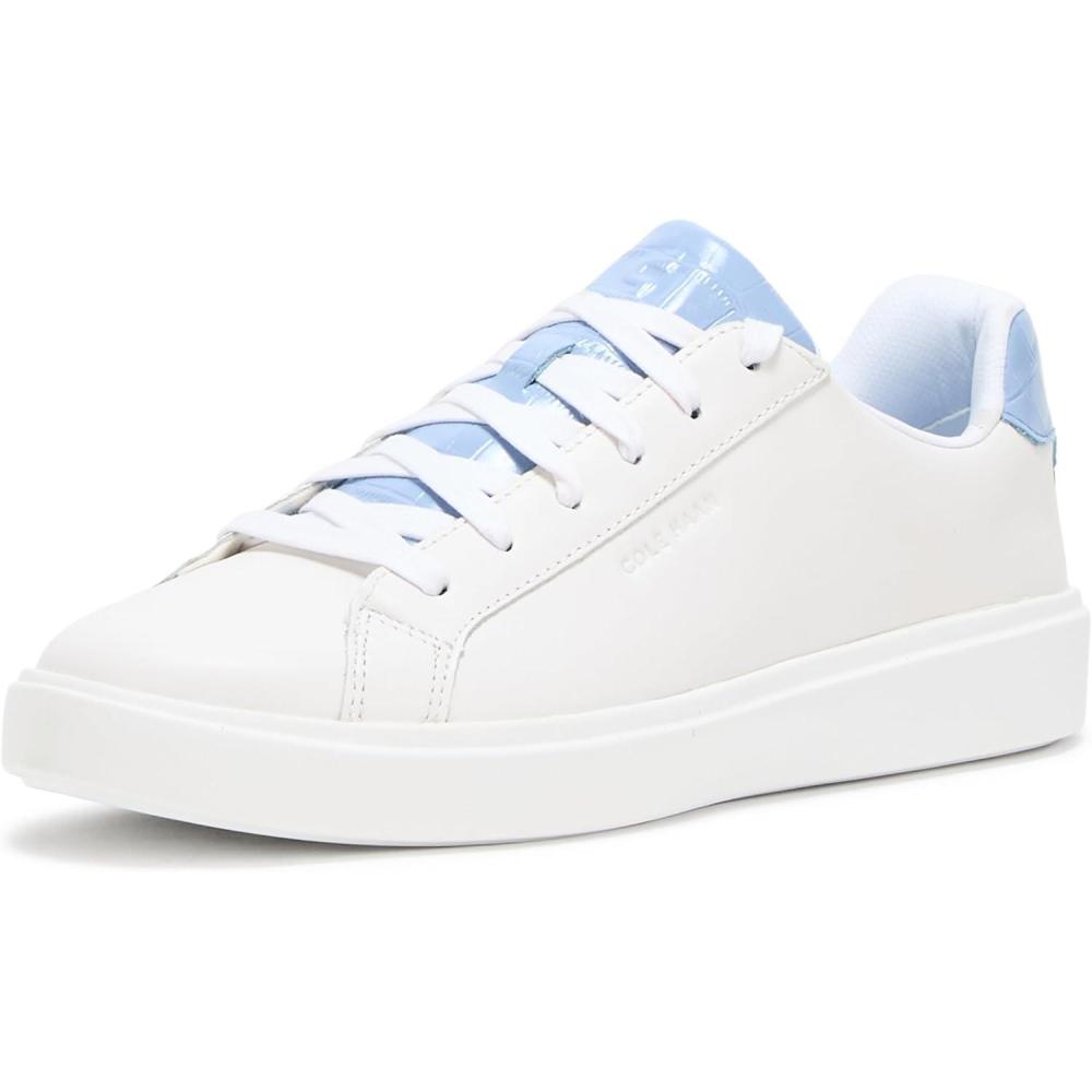 image:imageCole Haan Womens Grand Crosscourt DailyWhite LeatherHydrangea Crocodile Print Leather