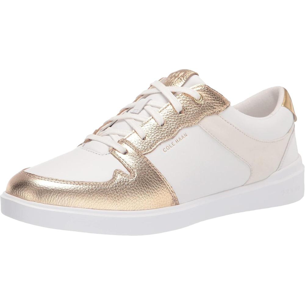 image:imageCole Haan Womens Grand Crosscourt Modern Tennis SneakerRse Gldoptic White
