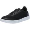 Black Knit/Leather/White