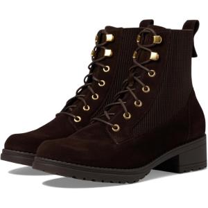 Cole Haan Women’s Camea Combat(Ch Dk Chocolate Sde/Tonal Stretch Knit)