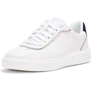 Cole Haan Women’s Grand Crosscourt Arlowe(White Leather/Ch Midnight Moon Sde/Silver)