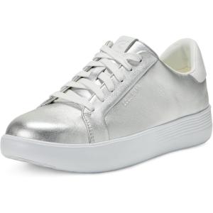 Cole Haan Women’s Grand Crosscourt Joy Platform(Silver Metallic/White)