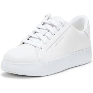 Cole Haan Women’s Grand Crosscourt Joy Platform(White Leather/Crocodile Print)