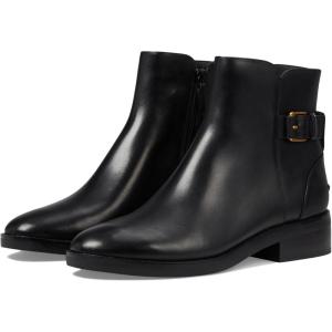Cole Haan Women’s Hampshire Buckle Ankle(Black Leather)