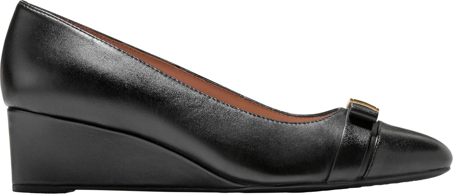 image:imageCole Haan Womens Goto Malta Bow WedgesBlack Leather
