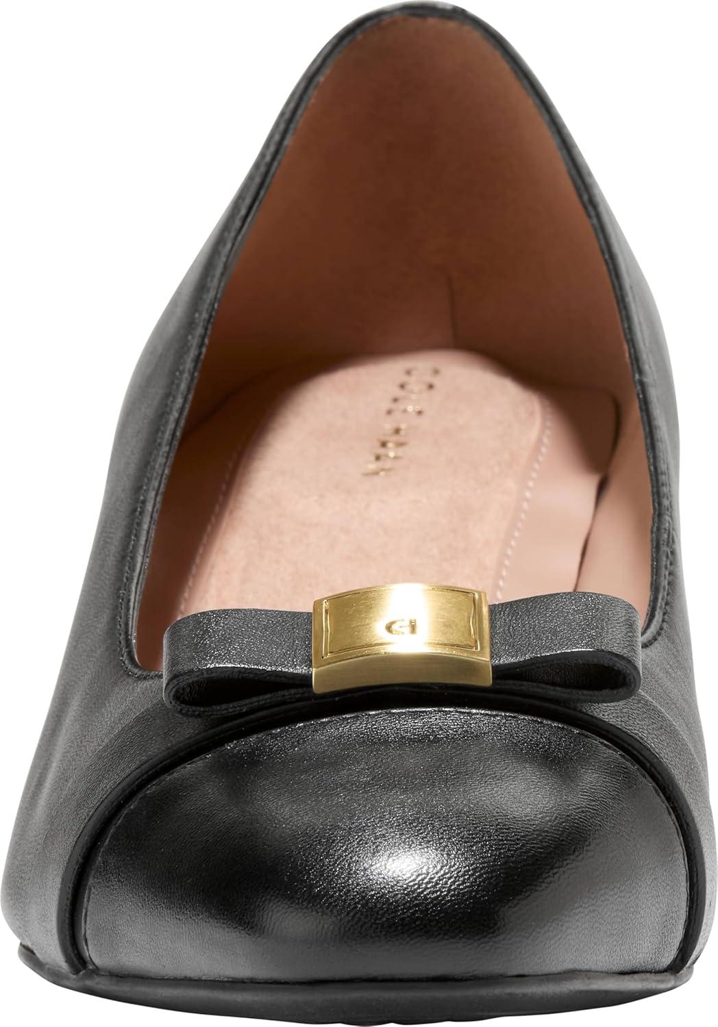 image:imageCole Haan Womens Goto Malta Bow WedgesBlack Leather