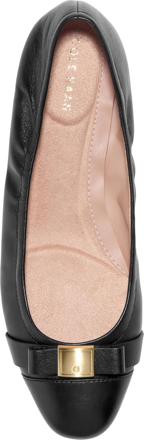 image:imageCole Haan Womens Goto Tova Bow Ballet FlatBlack Leather