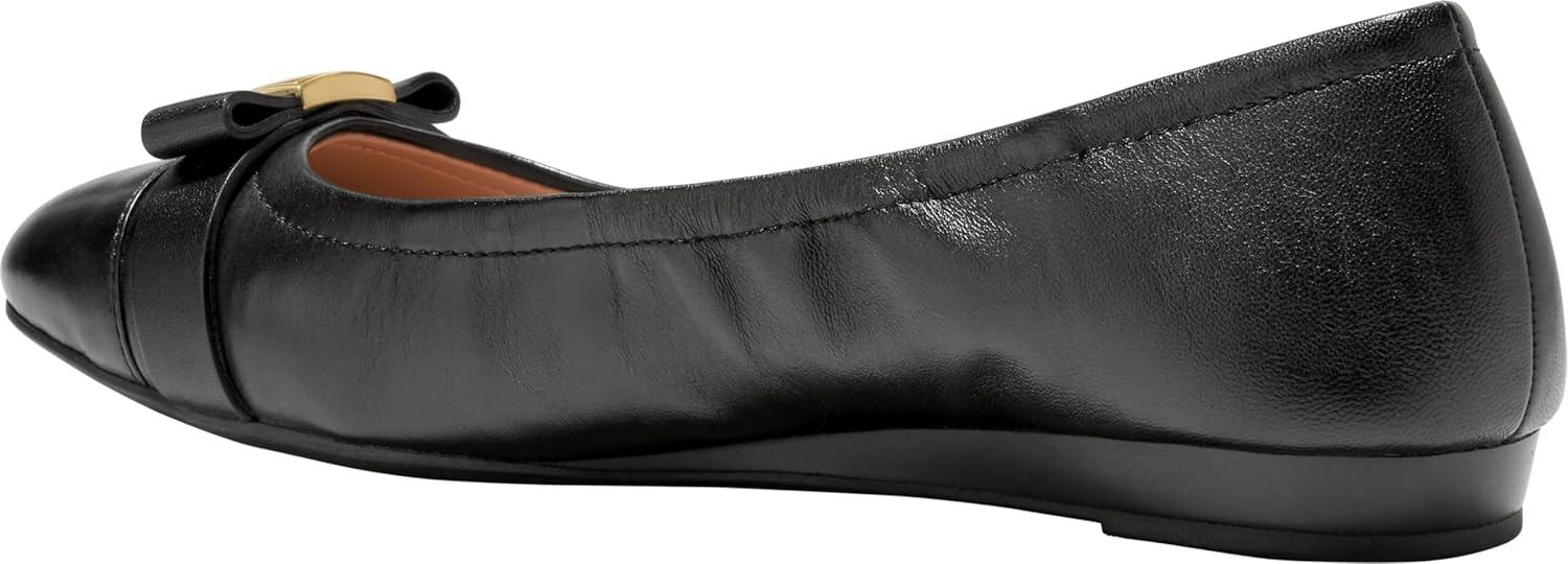 image:imageCole Haan Womens Goto Tova Bow Ballet FlatBlack Leather